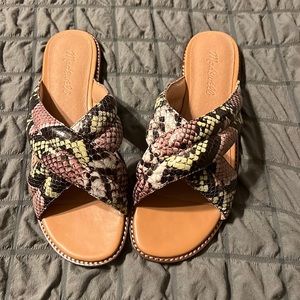 Madewell sandals. Multi snake skin